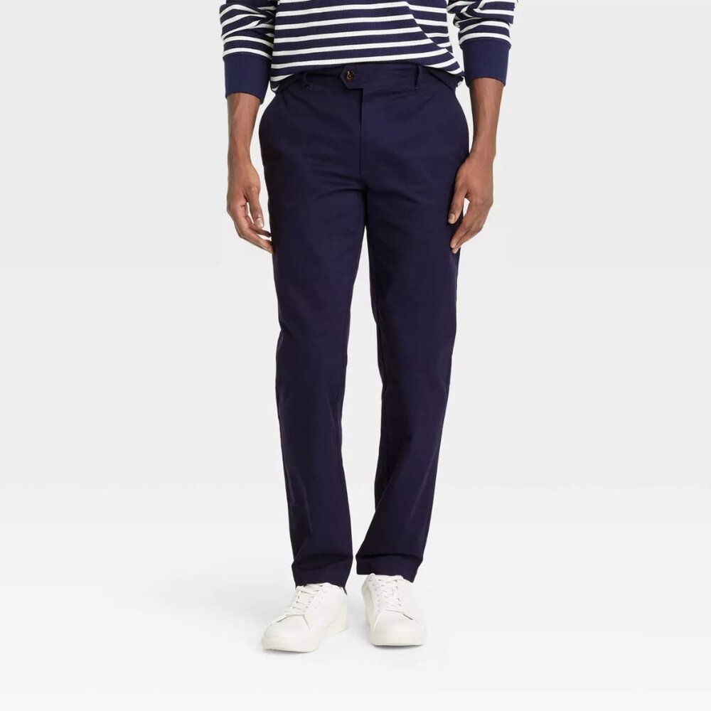 Houston White Adult Straight Navy Blue Trousers